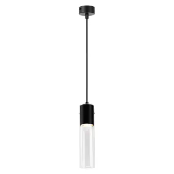 ML1088 lustra RICKY 1xGU10 negru-sticla