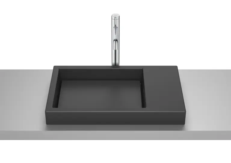 Lavoar in blat Roca Horizon Skyline 600x380 Black mat A32727508B