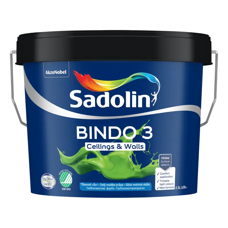 BINDO 3 – vopsea lavabila pentru tavane