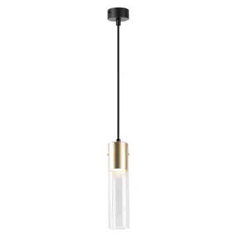 ML0845 lustra RICKY 1xGU10 aur-sticla-negru