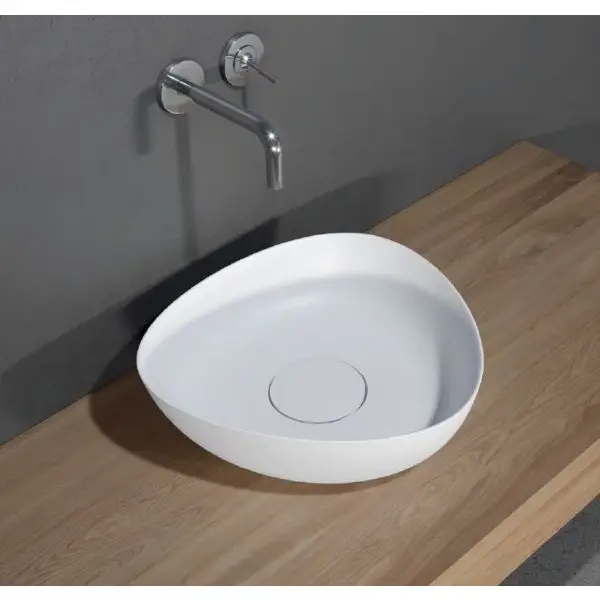 Lavoar pe blat Solid Surface Riho Oviedo 41x41 white matt