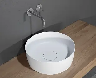 Lavoar pe blat Solid Surface Riho Thin Round d.41