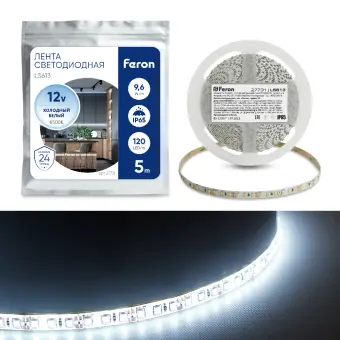 FN banda led 9,6w/m, 12v,6400k