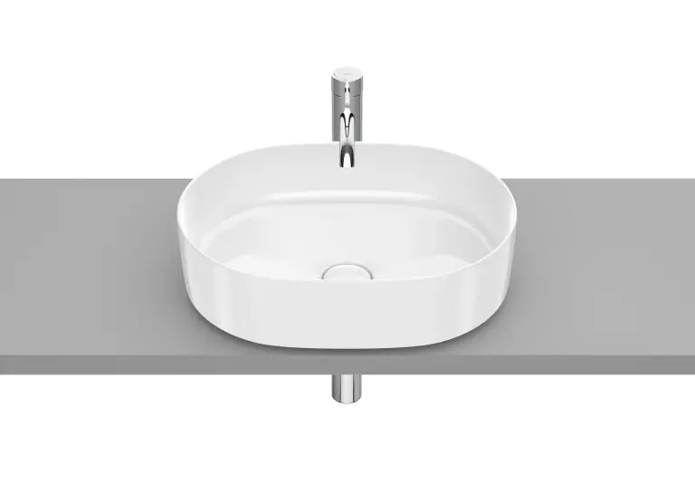 Lavoar pe blat Roca Inspira Round 500x370 Alb A327520000