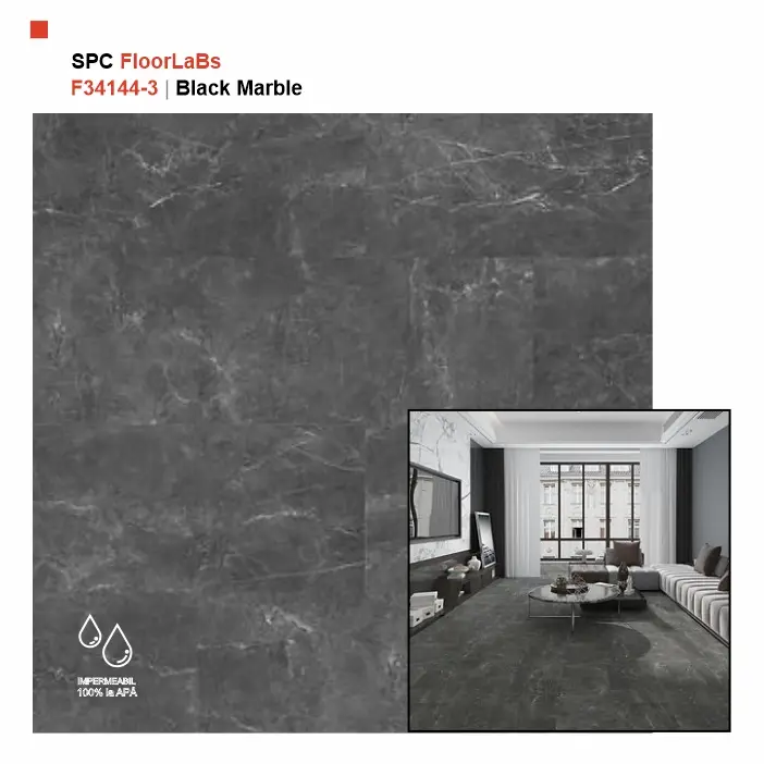 Pardoseala SPC, F34144-3 Black Marble, FloorLabs