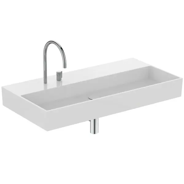 Lavoar pe blat Ideal Standard Atelier SOLOS 100x50cm pentru baterie cu 2 gauri (T537001)
