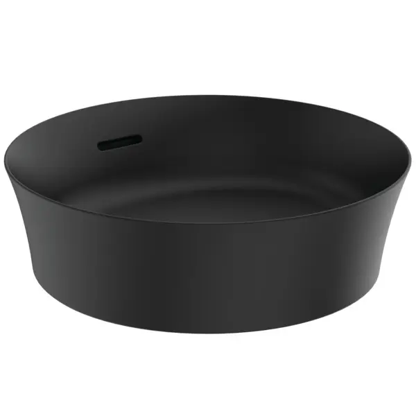 Lavoar pe blat tip bol Ideal Standard Atelier Ipalyss Rotund 40cm cu preaplin Negru Mat E1413V3