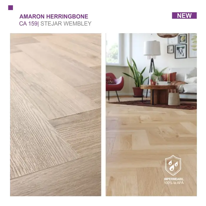 Pardoseala SPC ARBITON colecția Amaron Herringbone Stejar WEMBLEY, CA159