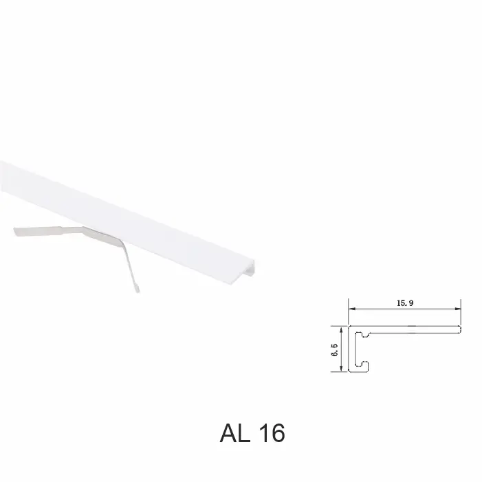 AL 16, mini plintă pentru pardoseli, White Matt, 2,5m