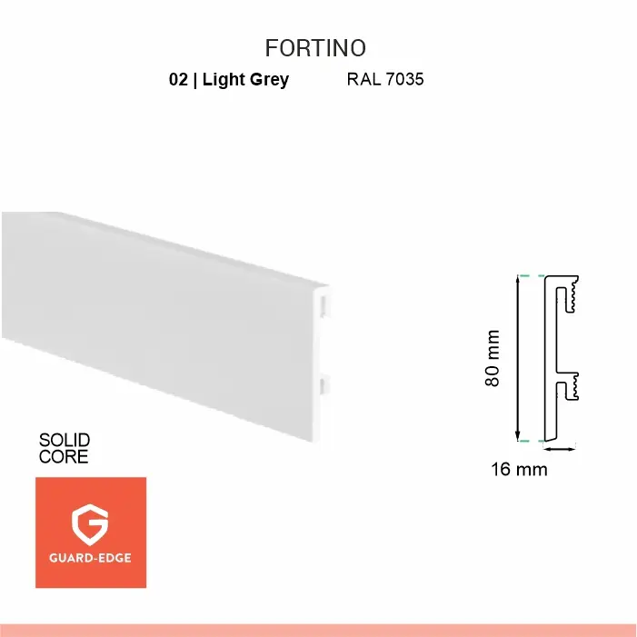 Plinta FORTINO 80 02, Gri Deschis