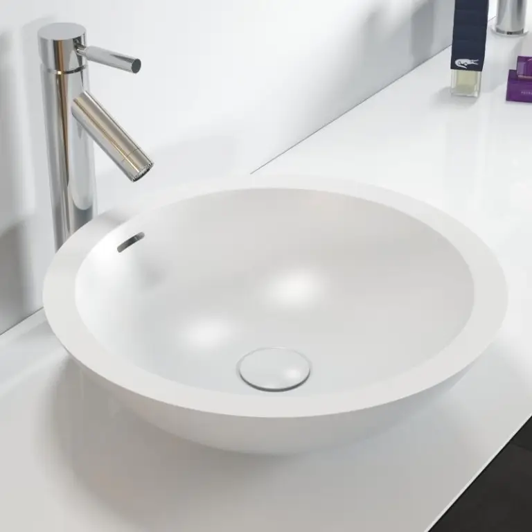 Lavoar pe blat Solid Surface Riho Avella Round d.42 cm