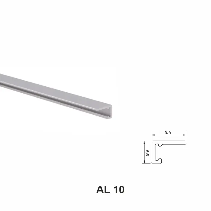 AL 10, Mini plintă pentru pardoseli, Silver Matt, 2.5m