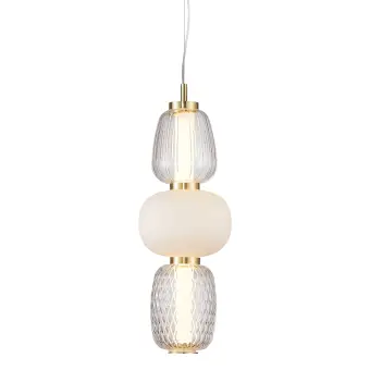 ML0363 lustra CARO 28W led, 3000K, alb - aur