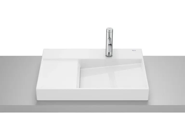 Lavoar pe blat Roca Horizon View 600x420 Alb A32727400B