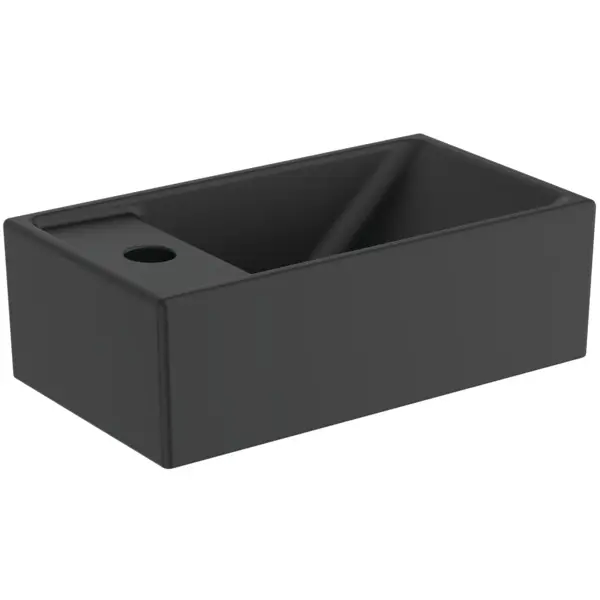 Lavoar asimetric Ideal Standard Tempo 37x21 cm Negru Satinat