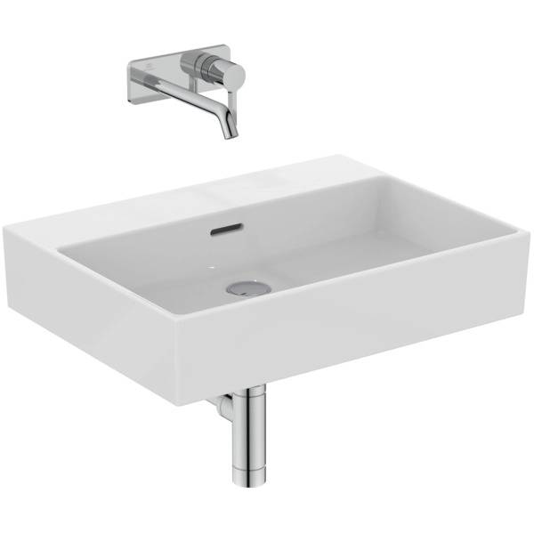Lavoar pe blat Ideal Standard Atelier Extra  60x45cm fara orificiu pentru baterie (T389101)