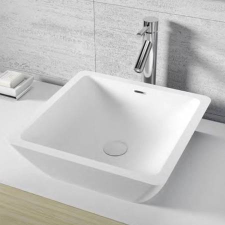 Lavoar pe blat Solid Surface Riho Avella Square 42x42