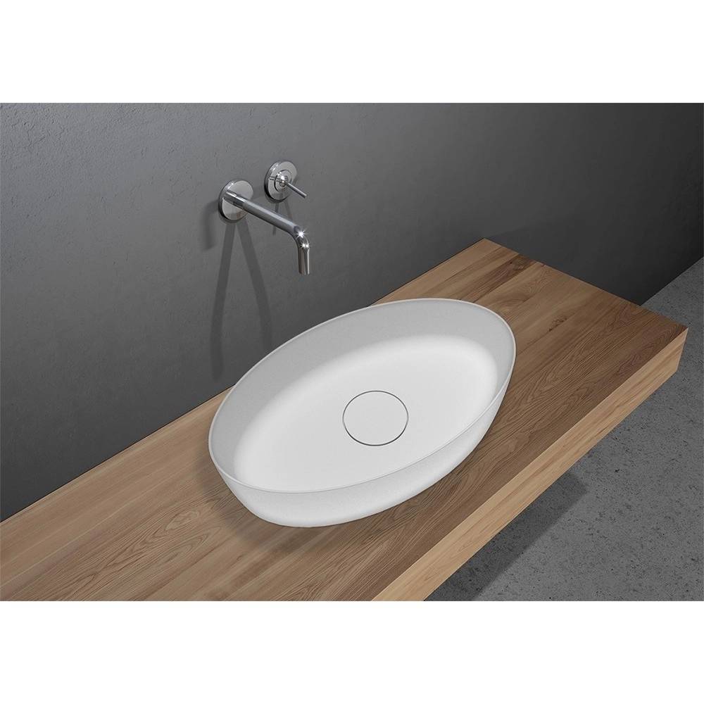 Lavoar pe blat Solid Surface Riho Thin Oval 58x35