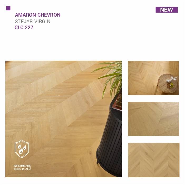 Pardoseala SPC ARBITON colecția Amaron Chevron, STEJAR VIRGIN, CLC 227